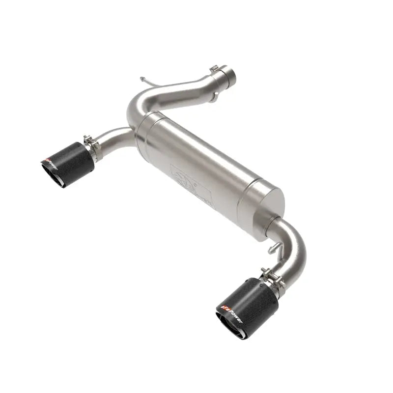 aFe 49-33137-C aFe Vulcan 3in 304 SS Axle-Back Exhaust 2021 Ford Bronco L4-2.3L (t)/V6-2.7L (tt) w/ Carbon Tips