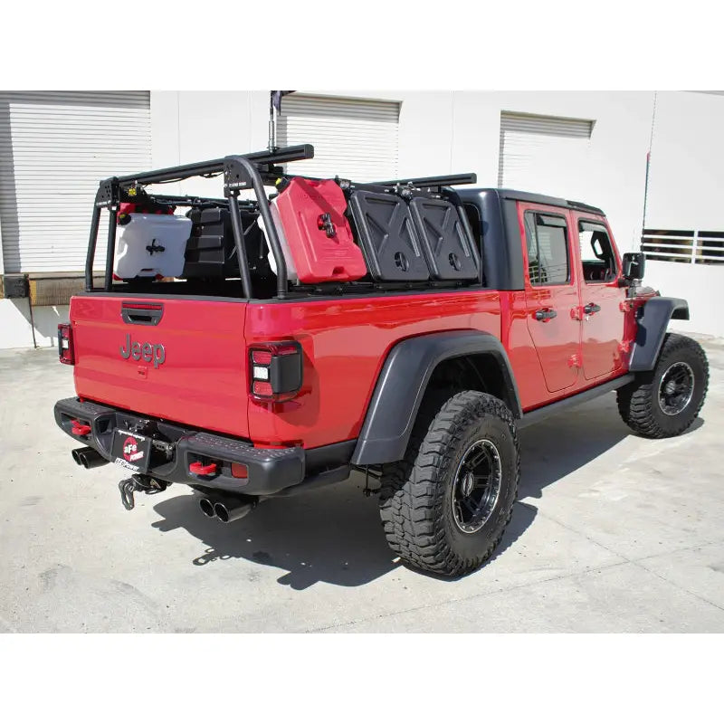aFe 49-38084-B aFe Vulcan Series 3in-2-1/2in 304 SS Cat-Back 2020 Jeep Gladiator (JT) V6-3.6L w/ Black Tips