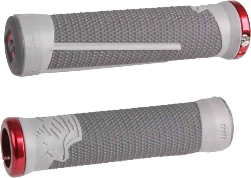 Ag 2 Mtb/Bmx Grips Graphite/Cool Grey W/Red