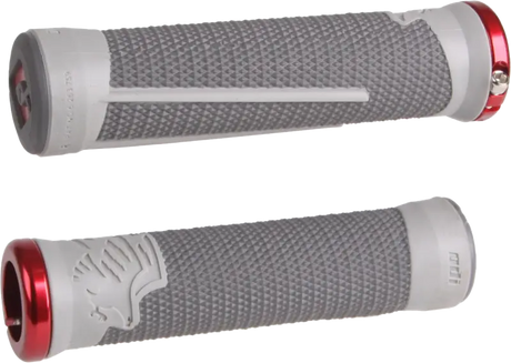 Ag 2 Mtb/Bmx Grips Graphite/Cool Grey W/Red