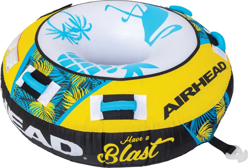 Inflatable yellow and black water tube for blast tube fun in the lake, AHBL-12 Blast Tube