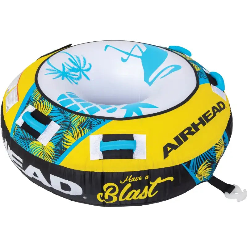 Inflatable yellow and black water tube for blast tube fun in the lake, AHBL-12 Blast Tube