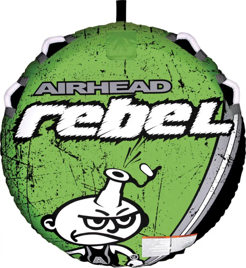 Green and black inflatable towable tube from the AHRE-12 Rebel Tube Kit