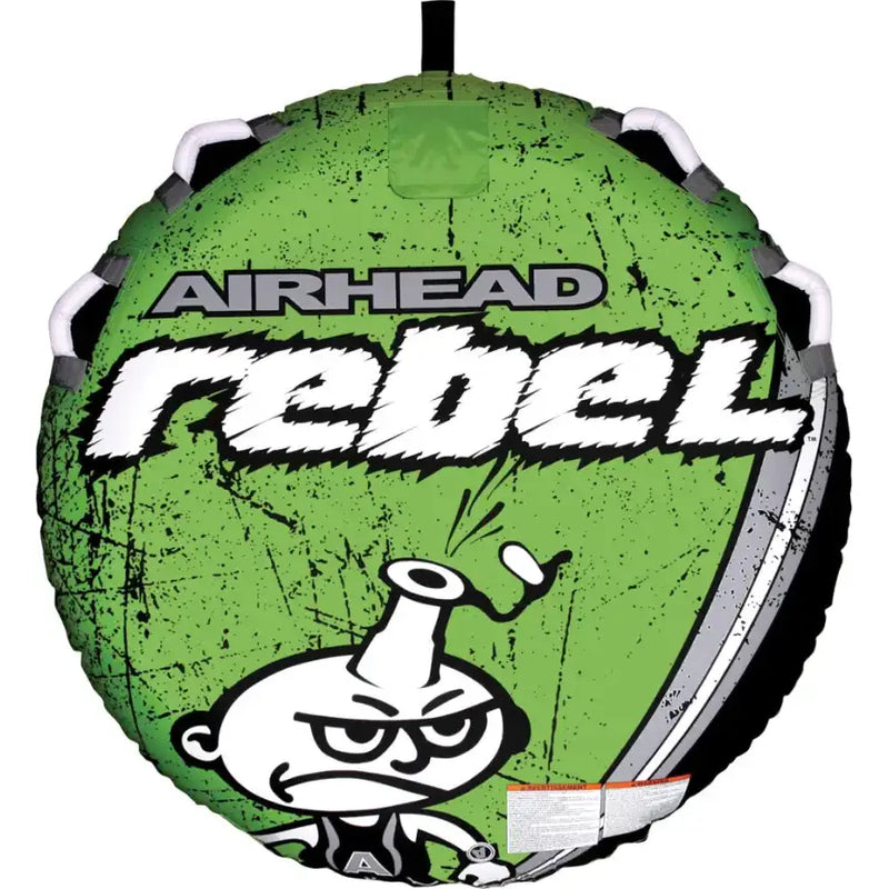 Green and black inflatable towable tube from the AHRE-12 Rebel Tube Kit