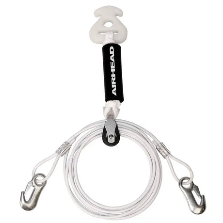 White tow rope with metal clips for AHTH-9 Airhead Self-Centering Tow Harness