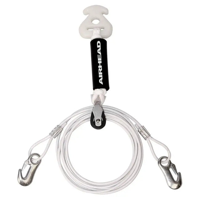 White tow rope with metal clips for AHTH-9 Airhead Self-Centering Tow Harness