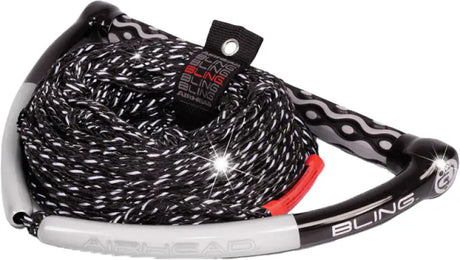 AHWR-11BL Kwik Tek Bling Stealth Wake Board Rope 75’ - Wakeboard