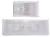 Clear plastic emergency lights with AIL21BP Optronics Lens in Euro White finish