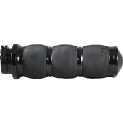 Black Avon AIR-90-ANO Air Cushioned Grips with Cable Throttle, featuring a serrated texture and billet aluminum end caps, designed for RV, automotive, powersports, off-road, marine, exterior, truck accessories, interior, truck bed, RV parts, Powersports, AVADA - Best Sellers