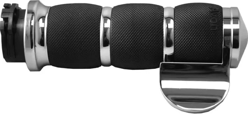 AVON AIR-90-BOSS Air Cushioned Grips W/Cable Throttle Boss Chrome