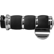 AVON AIR-90-BOSS Air Cushioned Grips W/Cable Throttle Boss Chrome