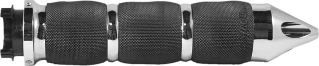 Motorcycle handlebar grip with AIR-90-CH-FL-SP air cushioned grips for smooth ride