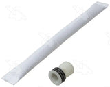 White cylindrical air conditioner desiccant bag with filter and valve for replacement