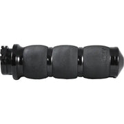 Black Air Cushioned Grips Tbw with soft serrated texture, aluminum end caps, and collars, ideal for reducing vibrations and improving grip for RV, Automotive, Powersports, off-road, marine, exterior, truck accessories, interior, truck bed, rv parts, Powersports, AVADA - Best Sellers