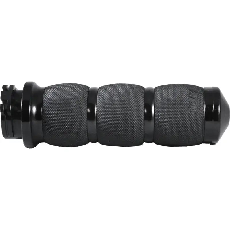 Black Air Cushioned Grips Tbw with soft serrated texture, aluminum end caps, and collars, ideal for reducing vibrations and improving grip for RV, Automotive, Powersports, off-road, marine, exterior, truck accessories, interior, truck bed, rv parts, Powersports, AVADA - Best Sellers