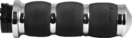 Air Cushioned Grips W/Cable Throttle Chrome - Powersports