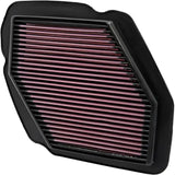 Black-framed pleated red air filter for RV parts and accessories or truck parts