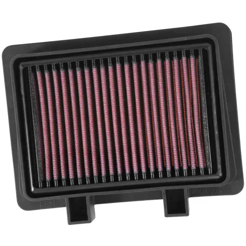 Rectangular air filter with red pleated media for RV parts & accessories or truck parts