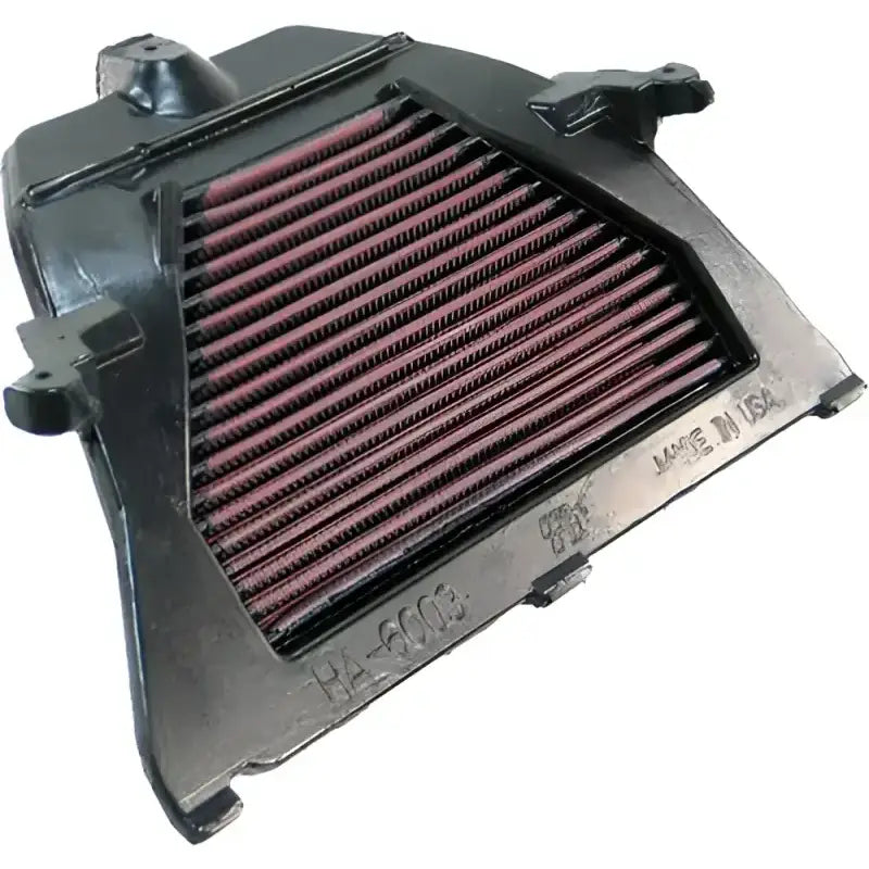 Premium Air Filter designed for increased performance, featuring pleated media for extended service intervals, multi-layer woven cotton gauze for superior filtration, OEM Airbox fitment, washable, reusable, pre-oiled, USA-made.