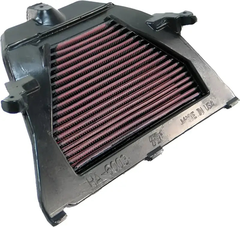 Premium Air Filter designed for increased performance, featuring pleated media for extended service intervals, multi-layer woven cotton gauze for superior filtration, OEM Airbox fitment, washable, reusable, pre-oiled, USA-made.