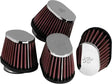 Four red K&N custom air filters for better air flow and engine performance