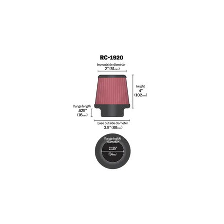 Air Filter Universal 54mm Flange 