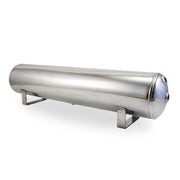 Air Lift 12955 Air Lift 4 Gal Alum Tank - (2) 1/4in (2) 3/8in End & 1/4in Drain - 30in L X 6in D - Polished