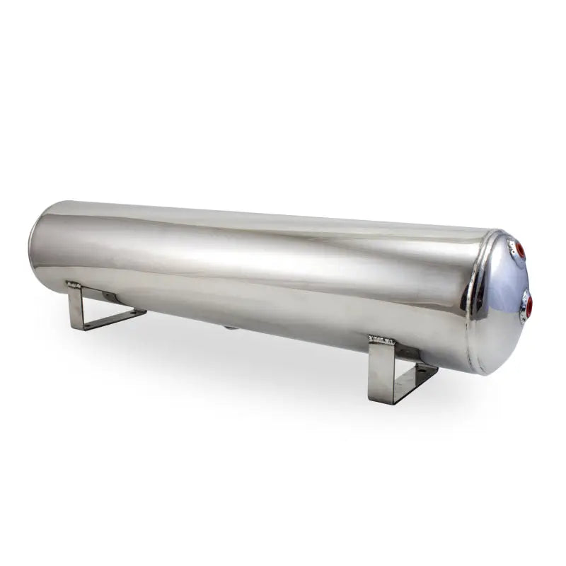 Air Lift 12955 Air Lift 4 Gal Alum Tank - (2) 1/4in (2) 3/8in End & 1/4in Drain - 30in L X 6in D - Polished