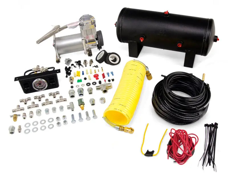 Air Lift Double Quickshot Compressor System with compressor, tank, and fittings