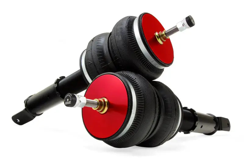Air Lift Performance 2014+ Infiniti Q50 RWD/AWD Rear Kit showing double-bellow air springs over monotube, threaded-body shocks.