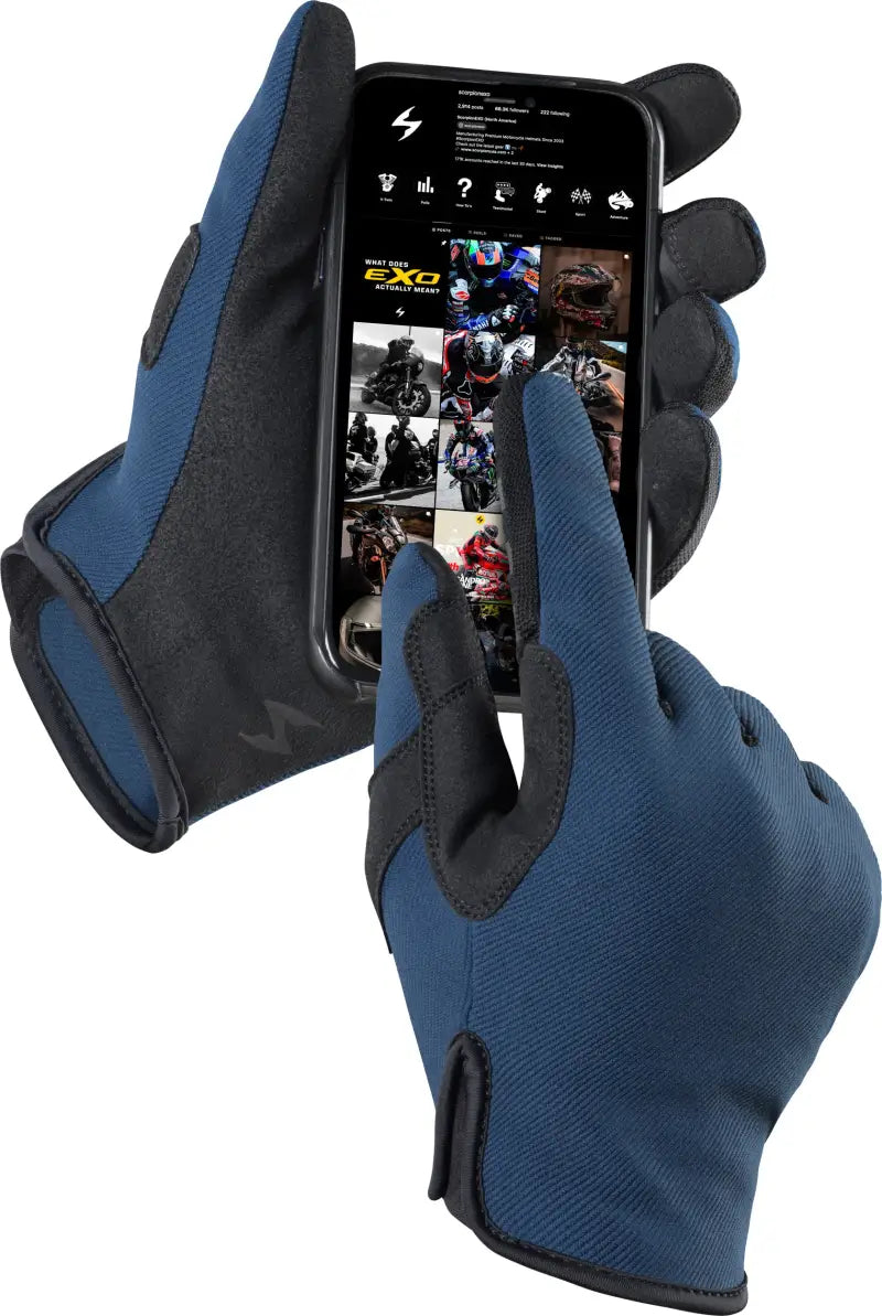 Air Stretch Gloves Blue 2x - SCORPION EXO