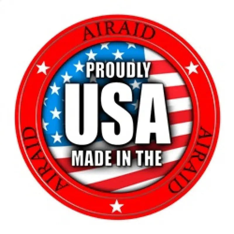 Red, white, and blue ’Proudly USA Made in the USA’ emblem.