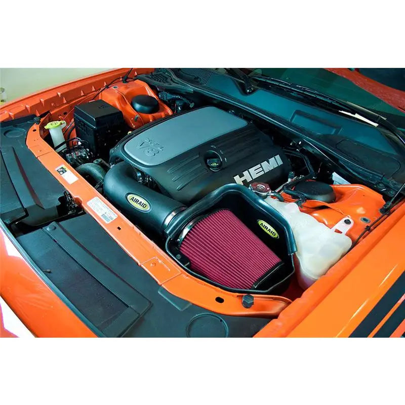 Airaid 351-318 Airaid 11-14 Dodge Charger/Challenger MXP Intake System w/ Tube (Dry / Red Media)