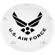 CUSTOM ENGRAVING AIRF04-46 7 M8 Flt/Flh Derby Cover Air Force Chrome