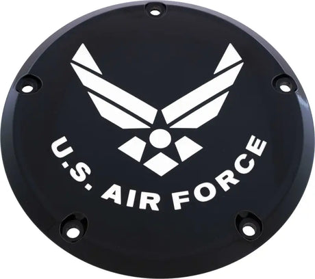 CUSTOM ENGRAVING AIRF04-46BG 7 M8 Flt/Flh Derby Cover Air Force Black
