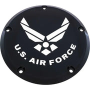 CUSTOM ENGRAVING AIRF04-67BG 6 M8 Softail Derby Cover Air Force Black