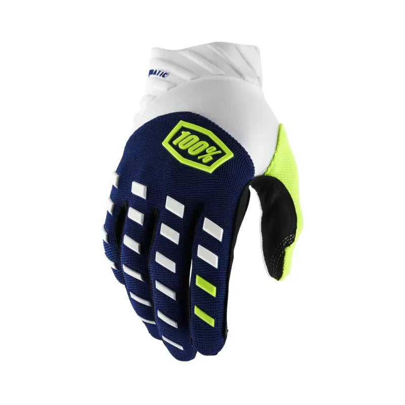 100% Airmatic Gloves Navy/White Md