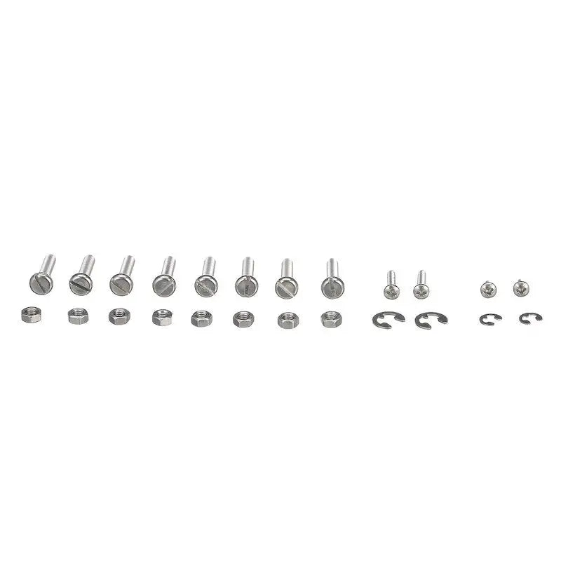 Assorted metal fasteners for Henderson Mk5 AK8050 Whale Ser Kit collage