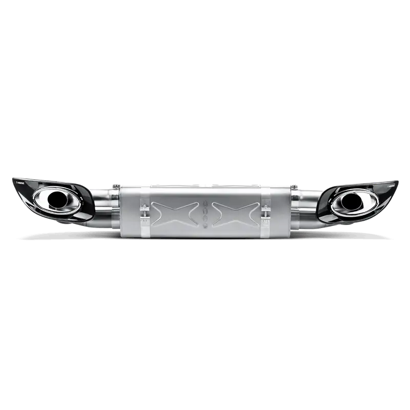 Akrapovic slip-on line with dual exhaust system and titanium tips for Porsche 911 Turbo