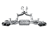 Silver performance exhaust system for AMG SLS Coupe with Evolution Line Cat and titanium tips
