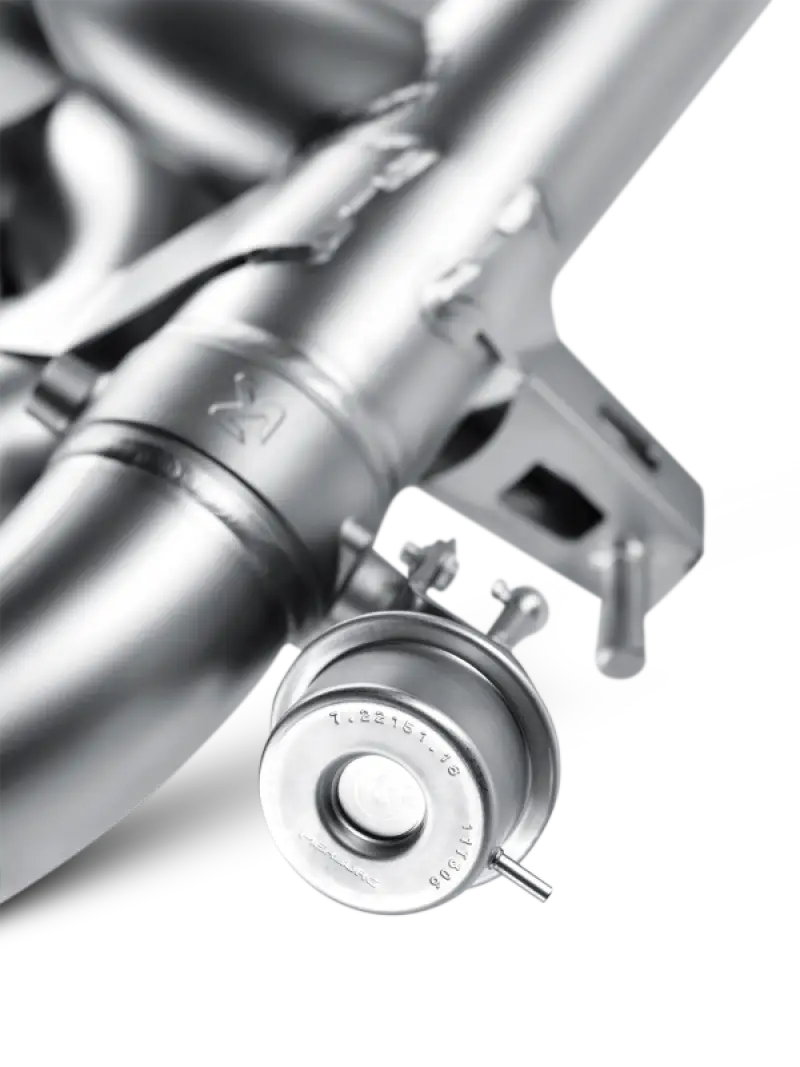Silver metal exhaust valve for AMG SLS coupe Evolution Line Cat with titanium tips