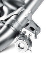 Silver metal exhaust valve for AMG SLS coupe Evolution Line Cat with titanium tips