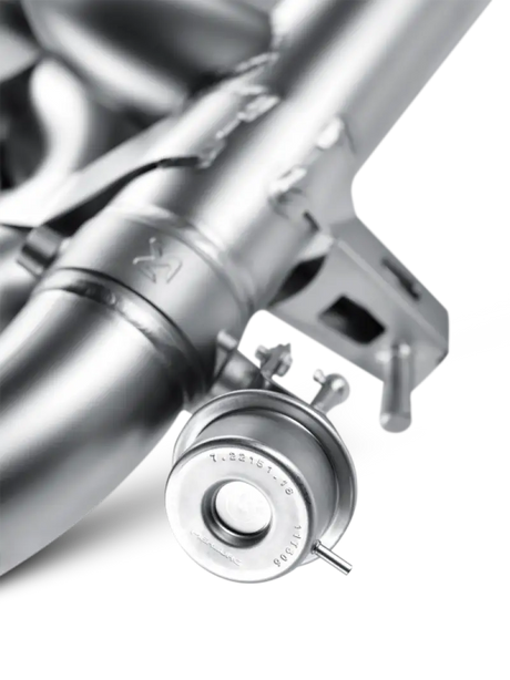 Silver metal exhaust valve for AMG SLS coupe Evolution Line Cat with titanium tips