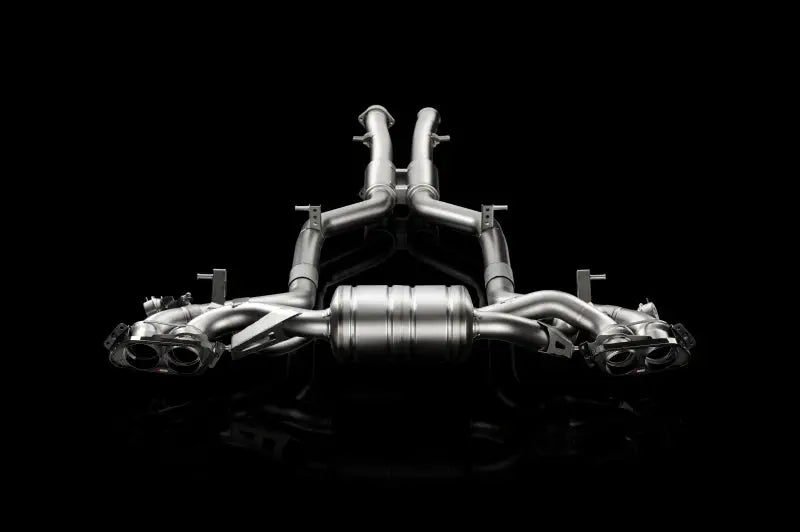 Titanium exhaust system for AMG SLS Coupe with Evolution Line Cat and carbon tips