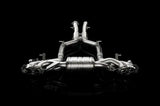 Titanium exhaust system for AMG SLS Coupe with Evolution Line Cat and carbon tips