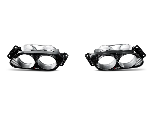 Dual exhaust tips for AMG SLS Coupe Evolution Line Cat by Akrapovic in titanium