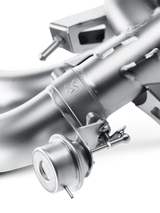 Shiny metal exhaust valve for AMG SLS Coupe Evolution Line Cat with titanium finish