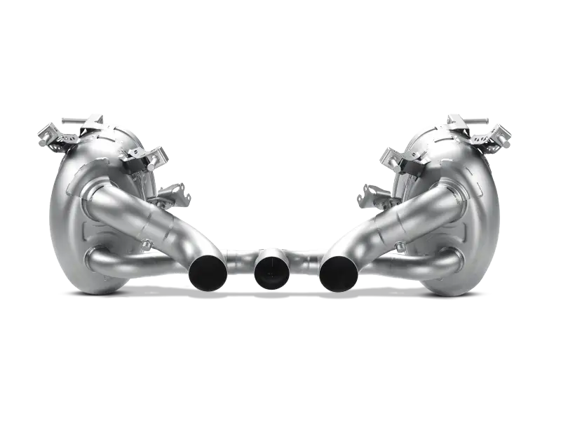 Silver metal exhaust system with carbon tips for Ferrari 458 Italia Slip-On Line