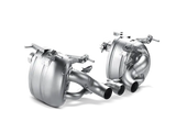 Dual stainless steel slip-on line exhaust with carbon tips for Ferrari 458 Italia