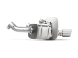 Silver metal exhaust system with titanium tips for Porsche Boxster slip-on line